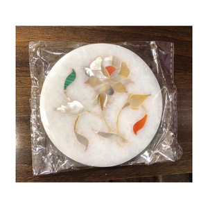 Moderno mármol Natural incrustaciones madre de perla flor diseño forma redonda hecho a mano de alta calidad espejo duradero decoración del hogar - Product Image 1