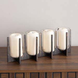 Portavelas de cristal de lujo, soporte de luz decorativo artístico, decoración moderna para el hogar, acento para mesa y eventos - Product Image 3