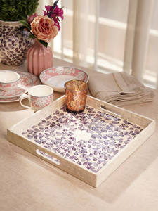 Une superbe pièce maîtresse autonome dans votre maison Arabian Holiday Ramadan Eid Floral Nacre Incrustation Plateau de service - Product Image 5