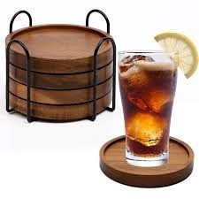 <b>Compostable</b> <b>wood</b> coasters - Product Image 2
