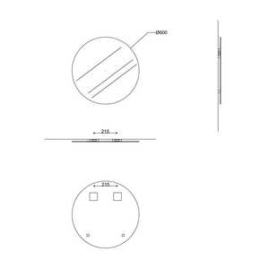 Espejo de Pared Redondo Moderno de 60 cm de Diámetro con Borde Pulido para Baño - Product Image 4