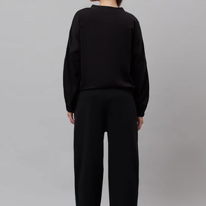 Ensemble de survêtements légers sans couture 2 pièces grande taille pour femmes adultes, 100 % coton, décontracté, pour la course, collection automne - Product Image 2