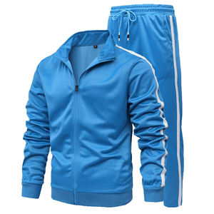 Men's Winter Fleece <b>Hoodie</b> Jogger Set Zipper Tracksuit With DTF DTG Screen and Digital Printing Sublimation in Solid Color - Product Image 3