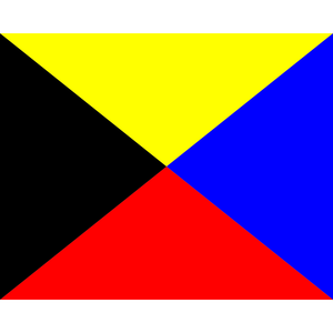 Zulu "Z" Nautical Signal Flag 150x180cm <b>Plastic</b> <b>Net</b> Marine Communication Flag - Product Image 1
