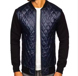 Vente en gros Blouson d'aviateur d'hiver noir personnalisé pour hommes Vestes légères bouffantes décontractées imprimées sur le devant Service OEM disponible - Product Image 5