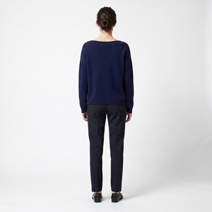 Pull basique confortable, coupe ample, tricot fin, col bateau, taille unique, convient aux tailles 38-44 - Product Image 3
