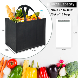 Custom Eco-Friendly Non-Woven Tote <b>Bag</b> Reinforced Handle Medium Size <b>Long</b>-Lasting Reusable Shopping <b>Bag</b> for Groceries Retail Use - Product Image 4
