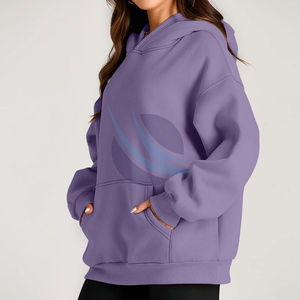 เสื้อฮู้ดแฟชั่นใหม่ ราคาถูก ขายดี สำหรับผู้หญิง ไซส์ใหญ่ ทรงโอเวอร์ไซส์ ผ้าฟลีซคอตตอน 100% ระบายอากาศดี สไตล์สตรีทแวร์ ปี 2025 - Product Image 5