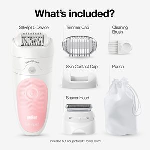 Depiladora Inalámbrica Recargable para Mujer, Afeitadora y Recortadora Húmeda/Seca, Set de 6 Piezas, Inglés/Francés, Alimentación por Batería - Product Image 6
