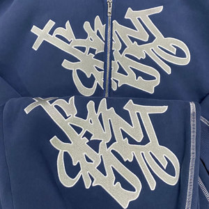 New Arrival OEM High Quality 100% Cotton Fleece Embroidery Spring Hoodie and <b>Shorts</b> One Sets for Men - Product Image 4