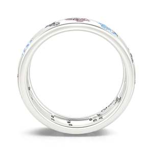 Bague de mariage pour femme en argent sterling incrustée de papillons colorés Jeulia - Product Image 3