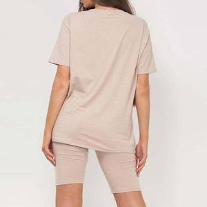 New <b>Short</b> <b>Sleeve</b> Casual Sportswear Women Loose Two Piece Sets Fitness <b>Tops</b> T-shirt <b>Shorts</b> Suit Cotton Breathable Summer Wear - Product Image 2