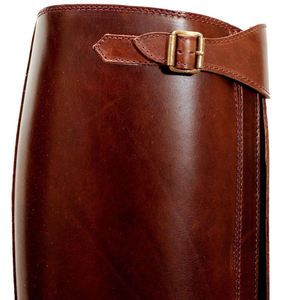 Botte d'équitation équestre en cuir de haute qualité Mini Chap adaptée aux chaps d'équitation de cheville - Product Image 3