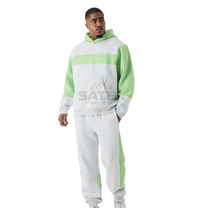 Personalizado de los hombres de lana sólida deportes cortavientos chándal de talla grande con capucha de manga larga para el invierno de entrenamiento Jogging Streetwear - Product Image 5