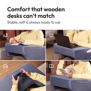 Frido Ultimate Memory Foam Laptop Lap <b>Desk</b> Pillow | Portable <b>Computer</b> Table Sewing Technique Removable Washable for Sofa Bed - Product Image 4