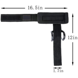 สายรัดยกน้ำหนักแบบหนาพิเศษ สายรัดข้อมือสำหรับดึงข้อ สายรัดยกน้ำหนักแบบพาวเวอร์ลิฟติ้ง สายรัดเดดลิฟต์ ที่จับยกน้ำหนักแบบมีแผ่นรอง ตะขอสำหรับออกกำลังกาย - Product Image 2