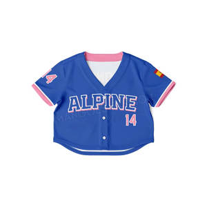 Camiseta Deportiva Corta para Mujer, Ligera, Transpirable, Estilo Béisbol, Cómoda y Elegante, Ropa Deportiva Informal - Product Image 2