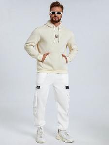 Sudadera con capucha térmica transpirable de algodón 100%, sudaderas con capucha de lana con hombros caídos para hombre de alta calidad, fabricante de ropa informal personalizada - Product Image 2