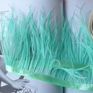 Bán buôn lông đà điểu Trims nhuộm vải ren tự nhiên với 6-8cm chiều cao cho lễ hội và hàng thủ công đám cưới rìa cắt tỉa - Product Image 3