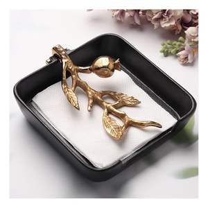 ที่ใส่ผ้าเช็ดปากทำจากอลูมิเนียมมีขอบขัดเงาทันสมัยสำหรับบ้านและคาเฟ่ - Product Image 1