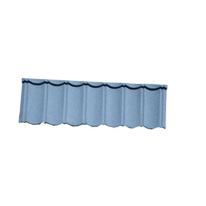 Bardeaux de <span class=keywords><strong>toiture</strong></span> modernes <span class=keywords><strong>en</strong></span> acier revêtu de pierre bleu Tudor, tôles métalliques isolantes légères et résistantes à la chaleur pour appartements et parcs - Product Image 2