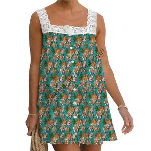 Haut court en coton imprimé à la main avec dentelle pour femmes et filles, tenue de bureau, belle tunique en coton imprimé à la main pour fille - Product Image 5