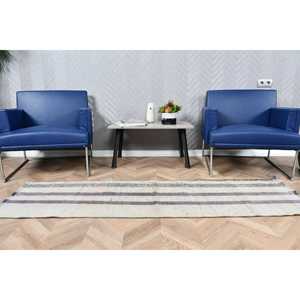 พรมวินเทจสไตล์ตุรกี ขนาด 1.9x6.5 ฟุต (59x198 ซม.) พรมคิลิมสีขาวล้วน - Product Image 2