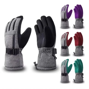 Guantes de esquí de invierno Impermeables Resistentes a la nieve Cuero con aislamiento térmico Thinsulate Pantalla táctil Compatible Diseño táctico - Product Image 2