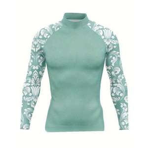 Fabricante de ropa personalizada para hombres Long Rash Guard Gym Camisas de compresión Tela transpirable Logotipo personalizado para MMA BJJ Best - Product Image 6