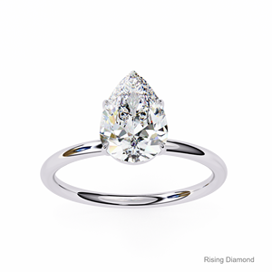Premium 1,8 Ct Pear Cut Lab Grown CVD Diamond Solitaire Anillo de compromiso Regalo de aniversario para ella - Product Image 5