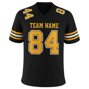 Popular deportes moda fútbol americano Jersey manga corta 3D rayas hecho a medida propio nombre del equipo número transferencia de calor más tamaño - Product Image 4