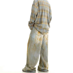 Pantalones Vaqueros Holgados para Hombre, Estilo Desgastado, Ajustados, Rectos, Casuales, Modernos, Duraderos, de Alta Calidad, al por Mayor - Product Image 2