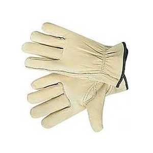 Guantes de trabajo de cuero de doble costura Guantes de cuero resistentes a perforaciones Nuevo diseño para guantes protectores de seguridad en el trabajo - Product Image 5