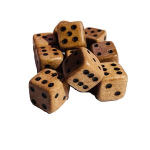 Dados de Madera Cuadrados de 6 Caras de Alta Calidad, 20 mm, Acabado Liso, Clásicos con Puntos, Hechos a Mano, Ecológicos, Premium, para Juegos Familiares - Product Image 2