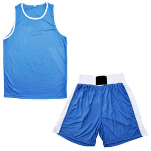 ชุดยูนิฟอร์มชกมวยผ้าโพลีเอสเตอร์100% พิมพ์ลายออกแบบได้ตามต้องการ - Product Image 5