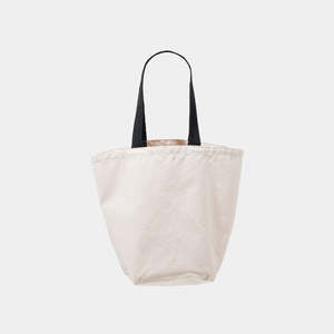 <b>Medium</b> 12oz Natural Cotton Tote <b>Bag</b> with Base Gusset and Black Handles Modern Style Heat Transfer Printing for Advertising - Product Image 1