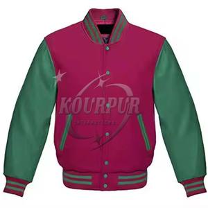 Vestes d'université de baseball pour hommes personnalisées OEM Entraîneurs d'hiver Manches en cuir polaire brodées en chenille avec support Style Streetwear - Product Image 6