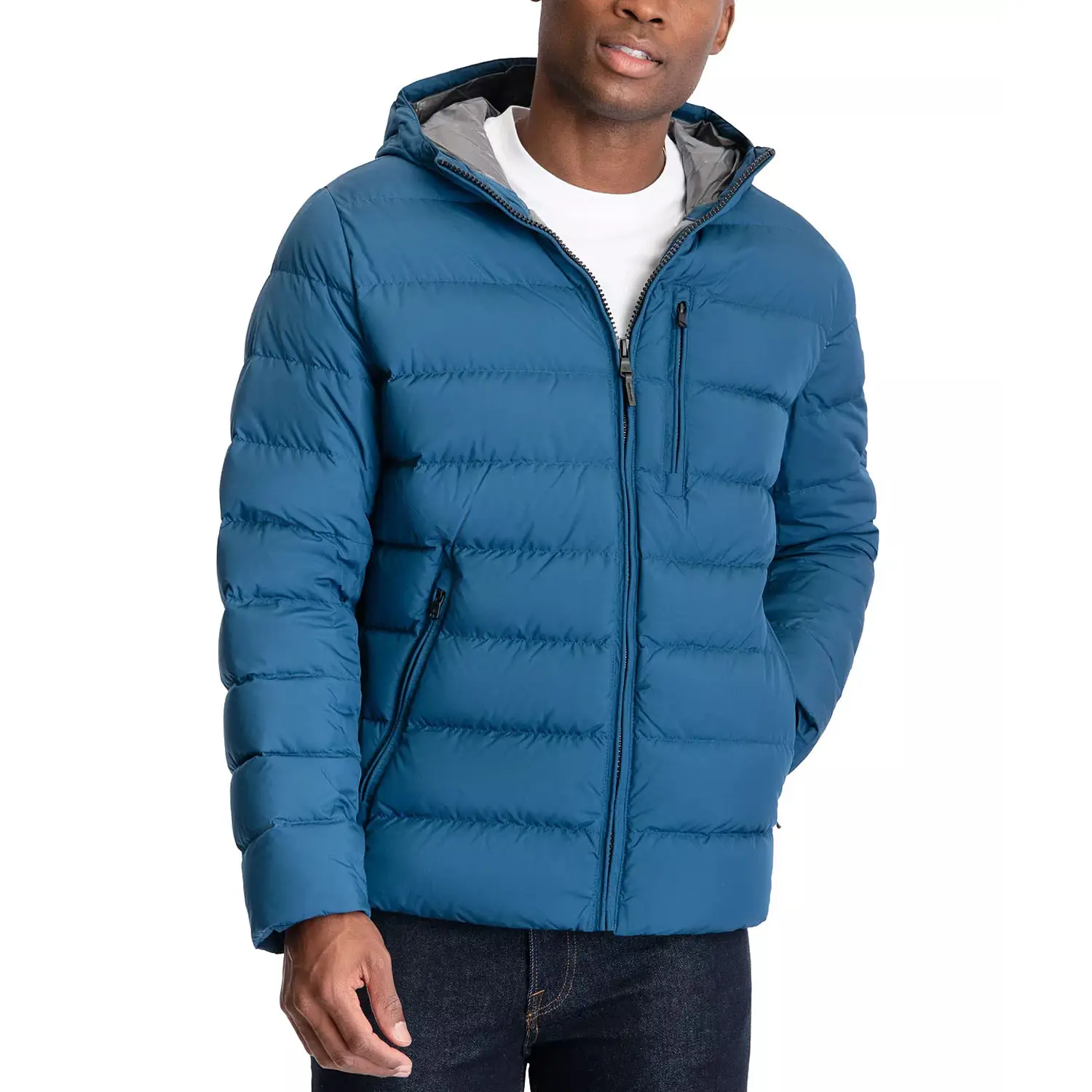 Casaco de inverno grosso com capuz quente personalizado de alta qualidade para homens, casaco casual frio