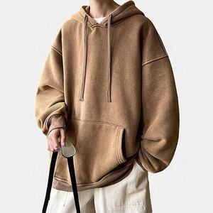 เสื้อฮู้ดดี้ผู้หญิงสไตล์ใหม่สำหรับฤดูใบไม้ร่วงและฤดูหนาว ทรงโอเวอร์ไซส์ ผ้าฝ้าย 100% ถักทอ มีฮู้ด ปักตรา ด้านข้างผ่าข้าง รับสกรีนลายตามสั่ง - Product Image 6