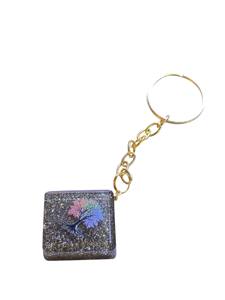 Vente en gros Amayra Crystal exporte des pierres précieuses de haute qualité Pyrite FOL Design Porte-clés plaqué or Pierre semi-précieuse Artisanat Inde - Product Image 6