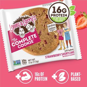 Lenny & Larry's 12 pack 4oz <b>Protein</b> Cookie Non-GMO Vegan High Fiber, Strawberry Shortcake - Product Image 2