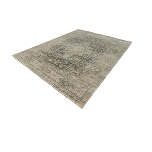 Tapis rectangulaire gris en coton fait main, luxueux, lavable, antidérapant, moderne, en peluche, noué à la main, filé à la main, pour la maison, le salon - Product Image 1