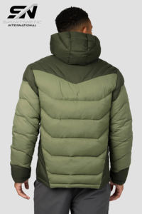 Nouveau manteau long matelassé, chaud, à capuche, streetwear, vêtements d'extérieur, vente en gros, OEM personnalisé, vêtements d'hiver pour hommes - Product Image 4