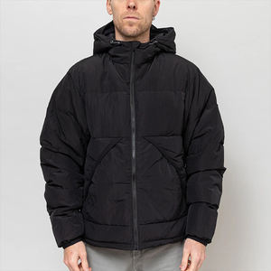 Vestes matelassées légères personnalisées pour hommes et femmes avec capuche, garnissage 90% duvet de canard, fermeture éclair, vêtements d'extérieur épais pour l'hiver - Product Image 1