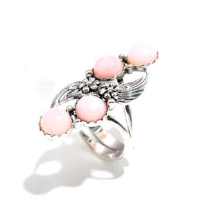 Wholesale Bulk Unique Design 925 Sterling <b>Silver</b> Women's Round Cut Wedding <b>Ring</b> Pink <b>Opal</b> Diamond Stone Gemstone Set for Parties - Product Image 1