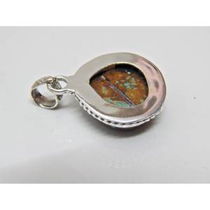 Joyería de Plata de Ley 925 hecha a mano colgante de cabujón turquesa Natural regalo para niñas y mujeres con encantadores dijes - Product Image 3