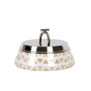 Venta al por mayor de cazuelas de madera hechas a mano redondas de estilo árabe de lujo a un precio económico Los más vendidos suministros de olla caliente de metal - Product Image 2