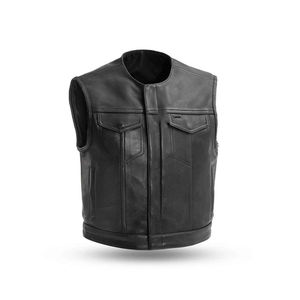 Nouveauté Gilet de moto en cuir sans manches pour homme Haute qualité Respirant Personnalisable Toutes saisons Dernier design Vente en gros OEM - Product Image 2