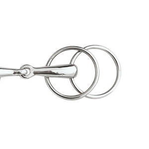 Anillo suelto Snaffle 4-Ring 304 Acero inoxidable de alta calidad | Broca de entrenamiento de caballos con doble articulación Equitación ecuestre y tachuela de control - Product Image 5