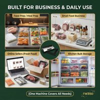 Scelleuse sous vide alimentaire semi-automatique 85Kpa 35cm 185W Humide et sèche 2 vitesses avec coupe-sac intégré pour soupes, idéale pour le commerce électronique, les petites entreprises et les cuisines